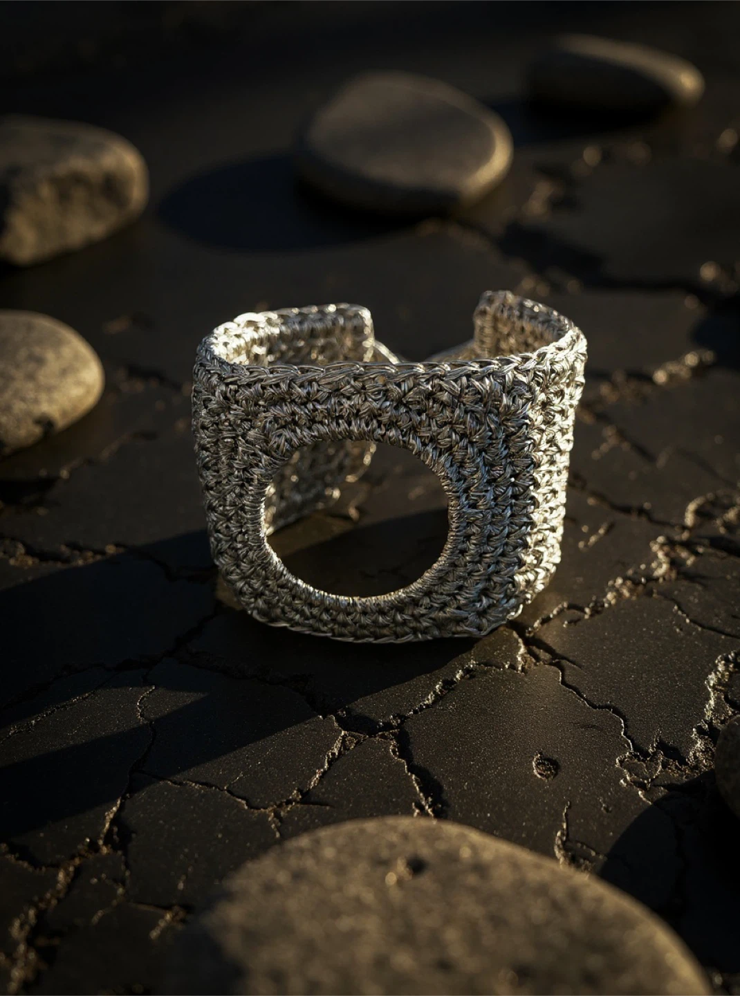 Silver cuff bracelet