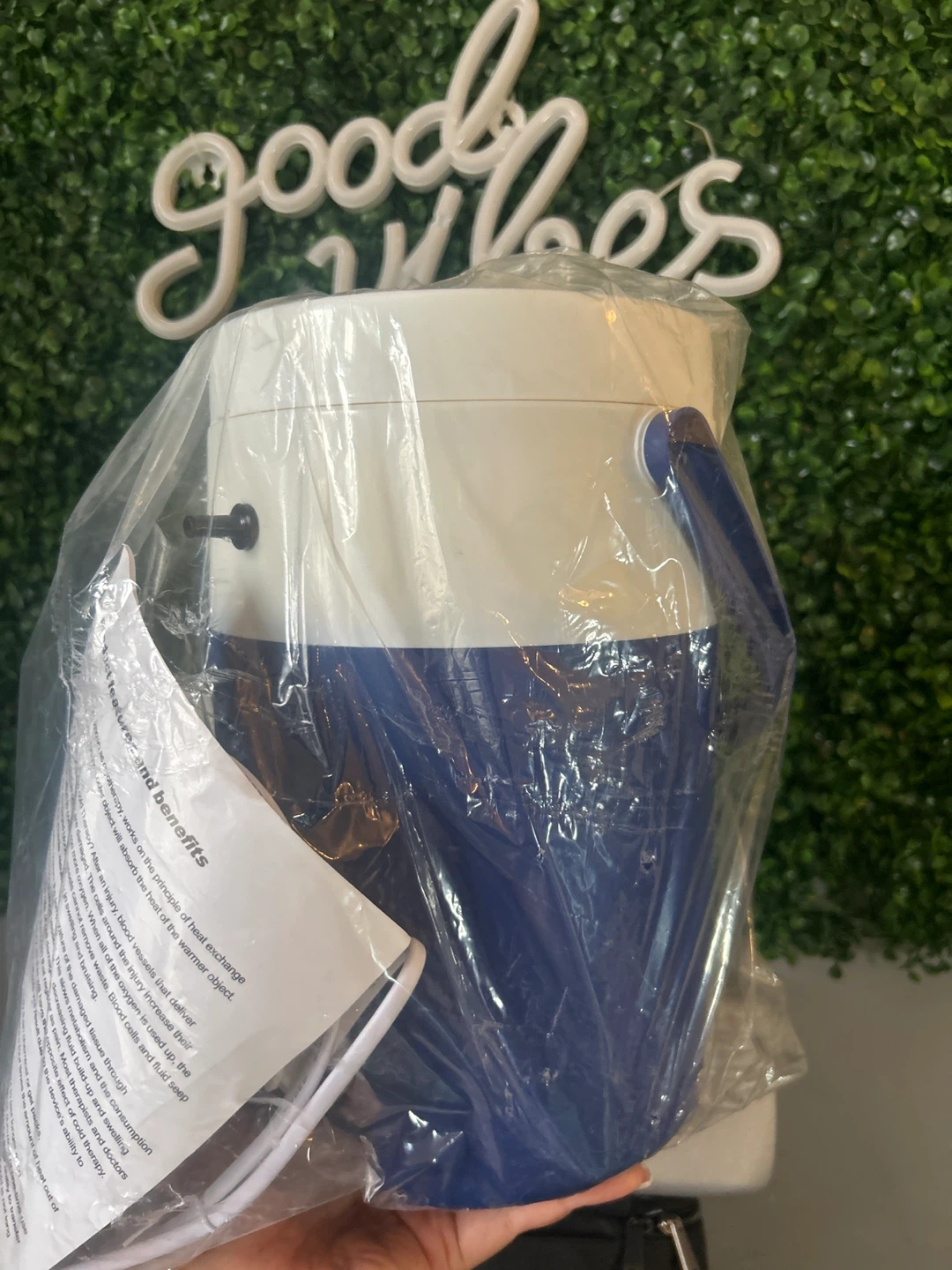Blue & White Cooler