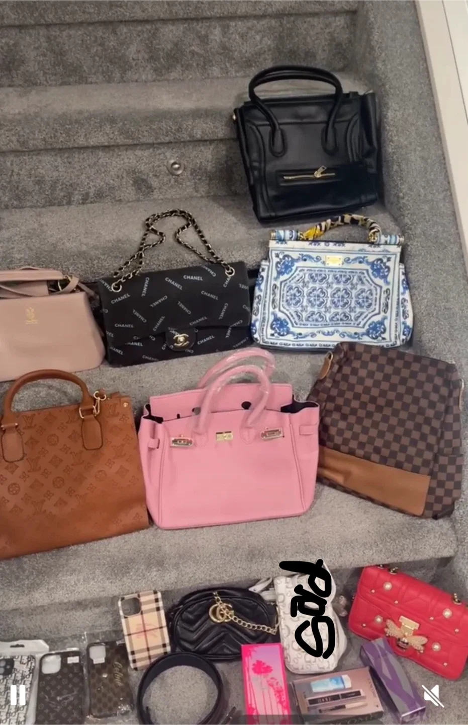 Assorted Designer Handbags - Chanel, Louis Vuitton, Celine