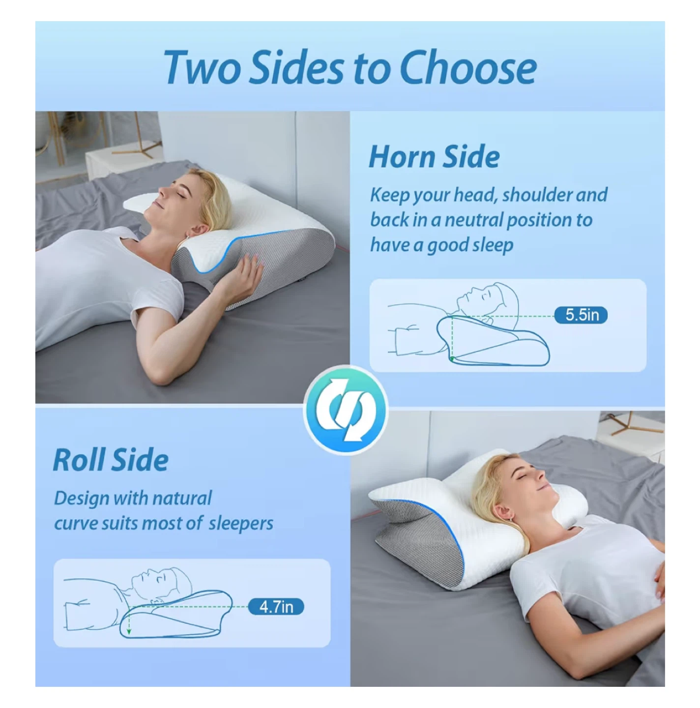 Contour Memory Foam Pillow - Neck Support - photo 5