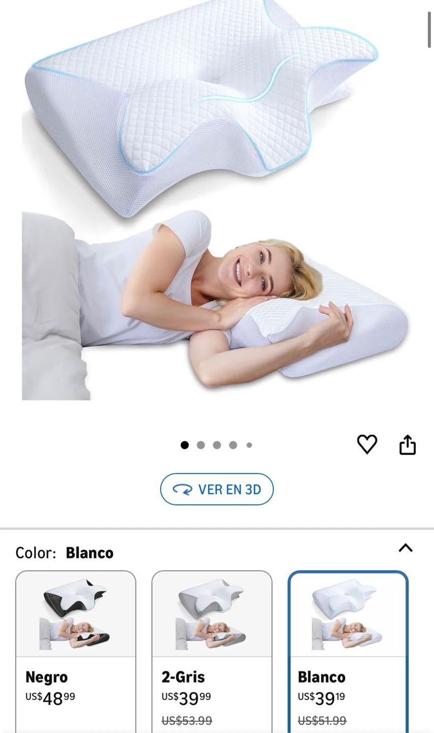 Contour Memory Foam Pillow - White