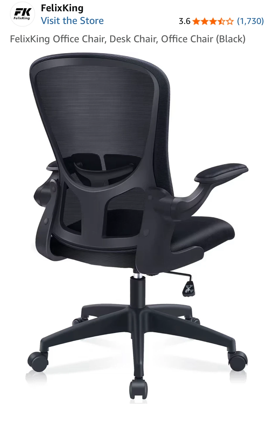 FelixKing Black Office Desk Chair