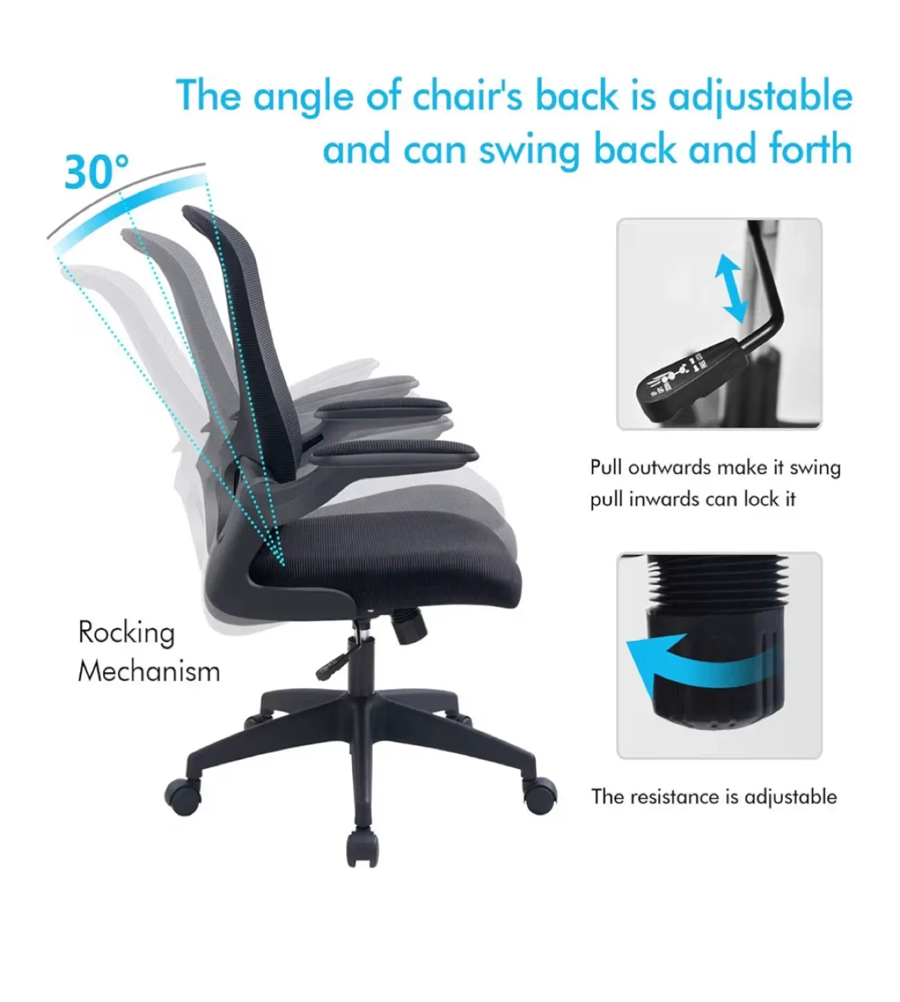 FelixKing Black Office Desk Chair image indicator(4)