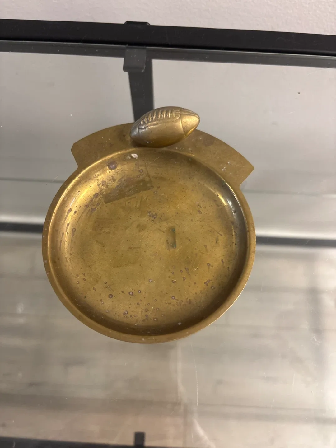 Vintage Brass Football Trinket Dish image indicator(2)