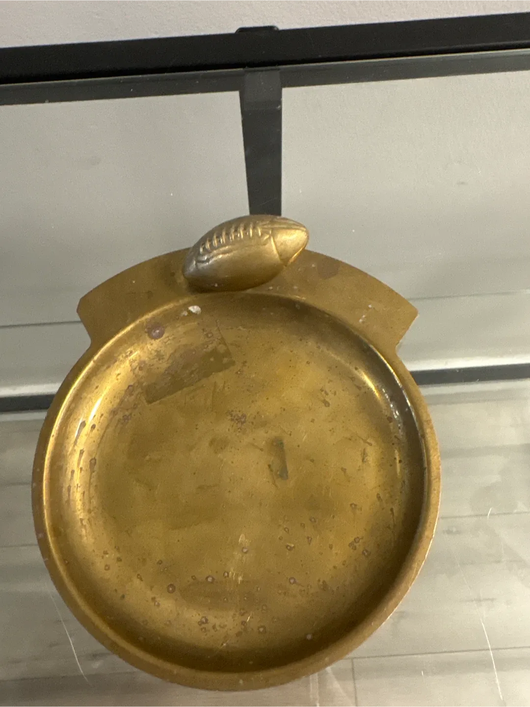 Vintage Brass Football Trinket Dish image indicator(5)