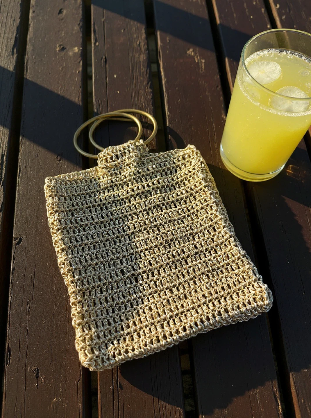 Crocheted Gold/Silver elegant purse - photo 2
