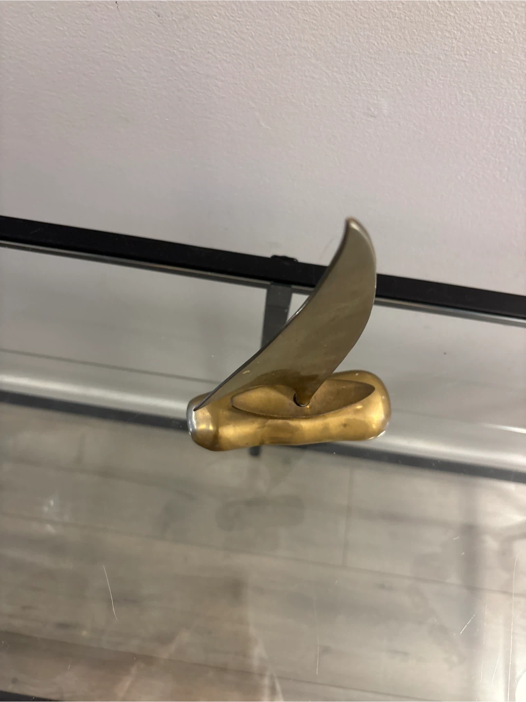 Vintage Solid Brass Sailboat Figurine - photo 5
