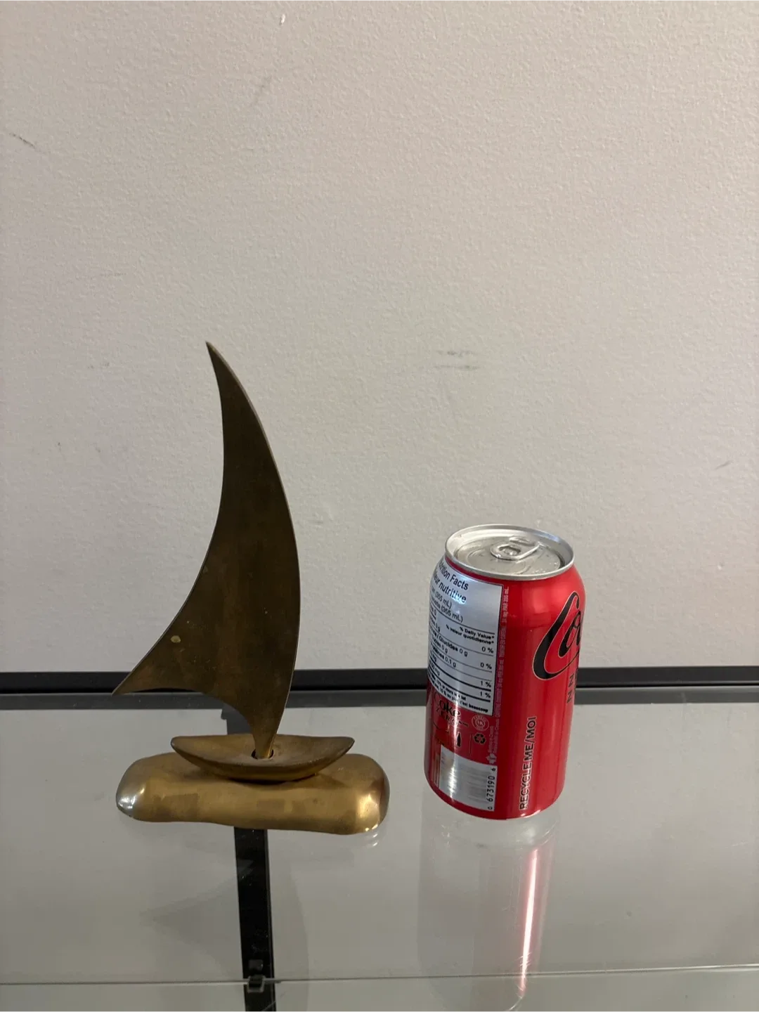 Vintage Solid Brass Sailboat Figurine image indicator(6)