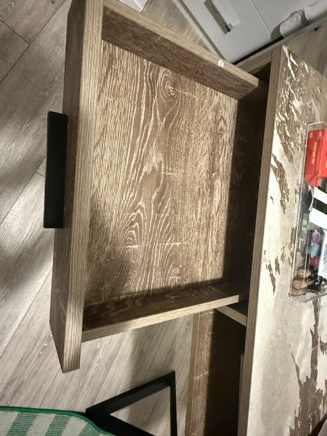 Brown Desk with Drawers - photo 3