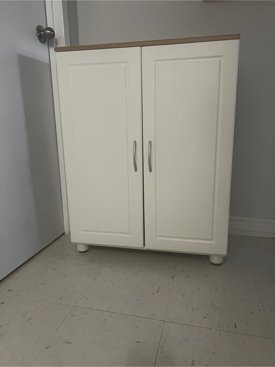 White Cabinet with Doors