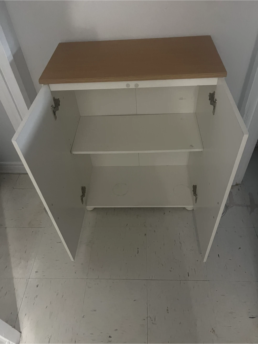 White Cabinet with Doors - photo 2