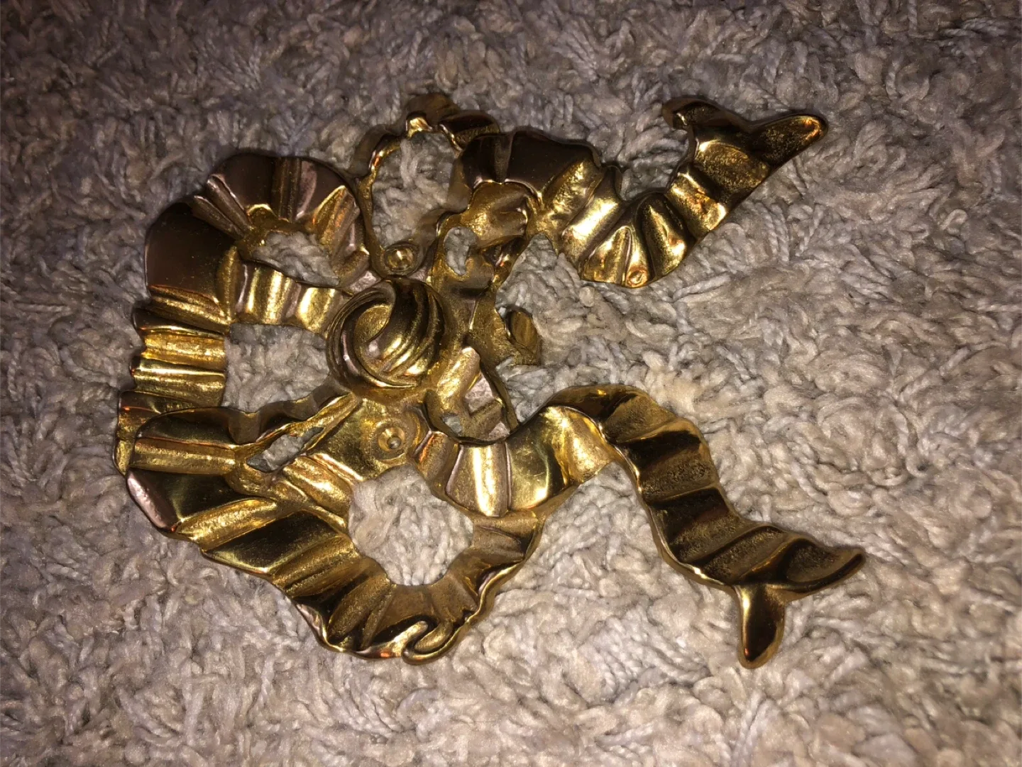 Vintage Brass Bow Wall Hook image indicator(5)