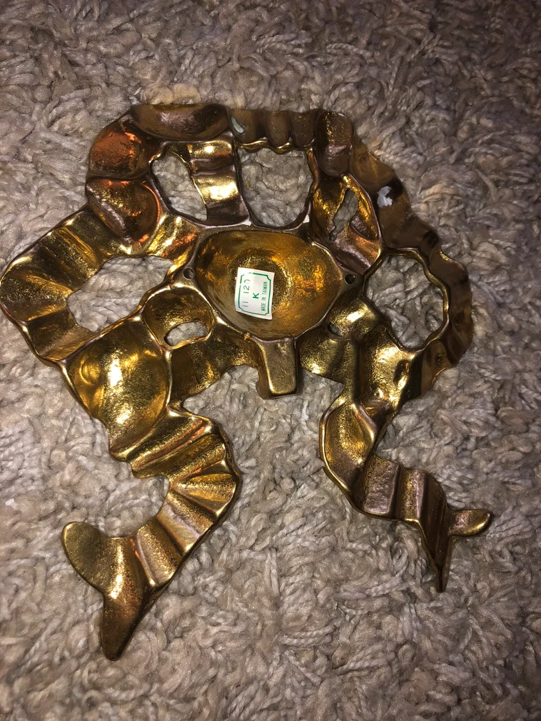 Vintage Brass Bow Wall Hook image indicator(6)