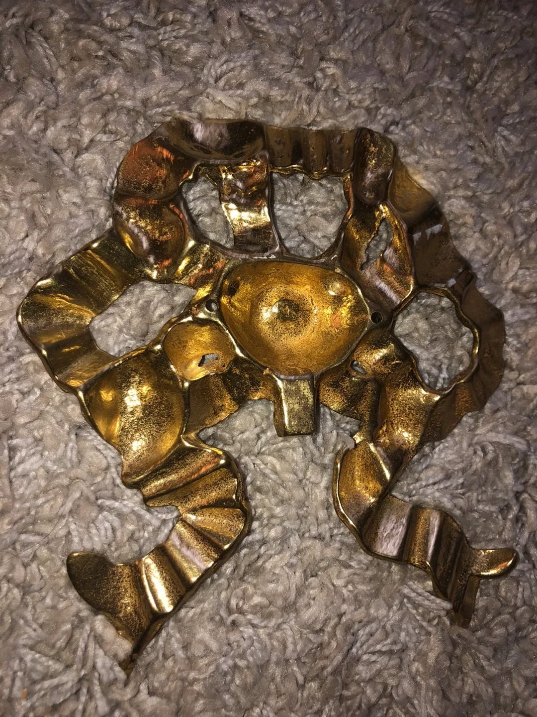 Vintage Brass Bow Wall Hook image indicator(7)