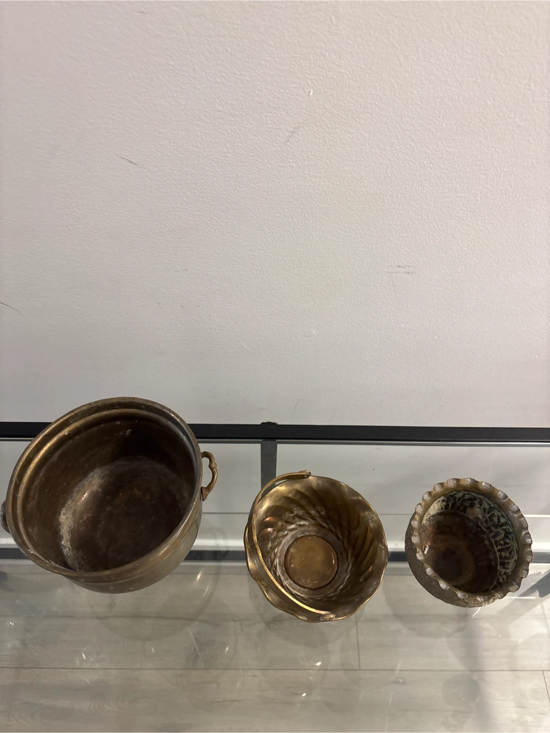 Three Vintage Brass Decorative Bowls - photo 2