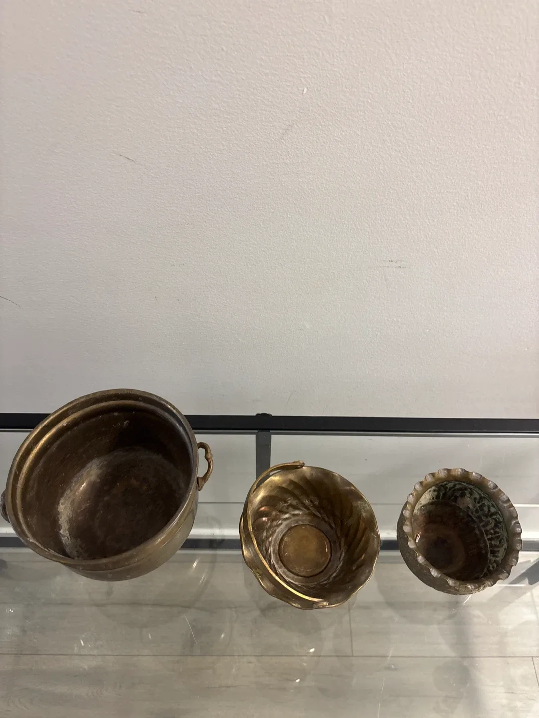 Three Vintage Brass Decorative Bowls image indicator(2)