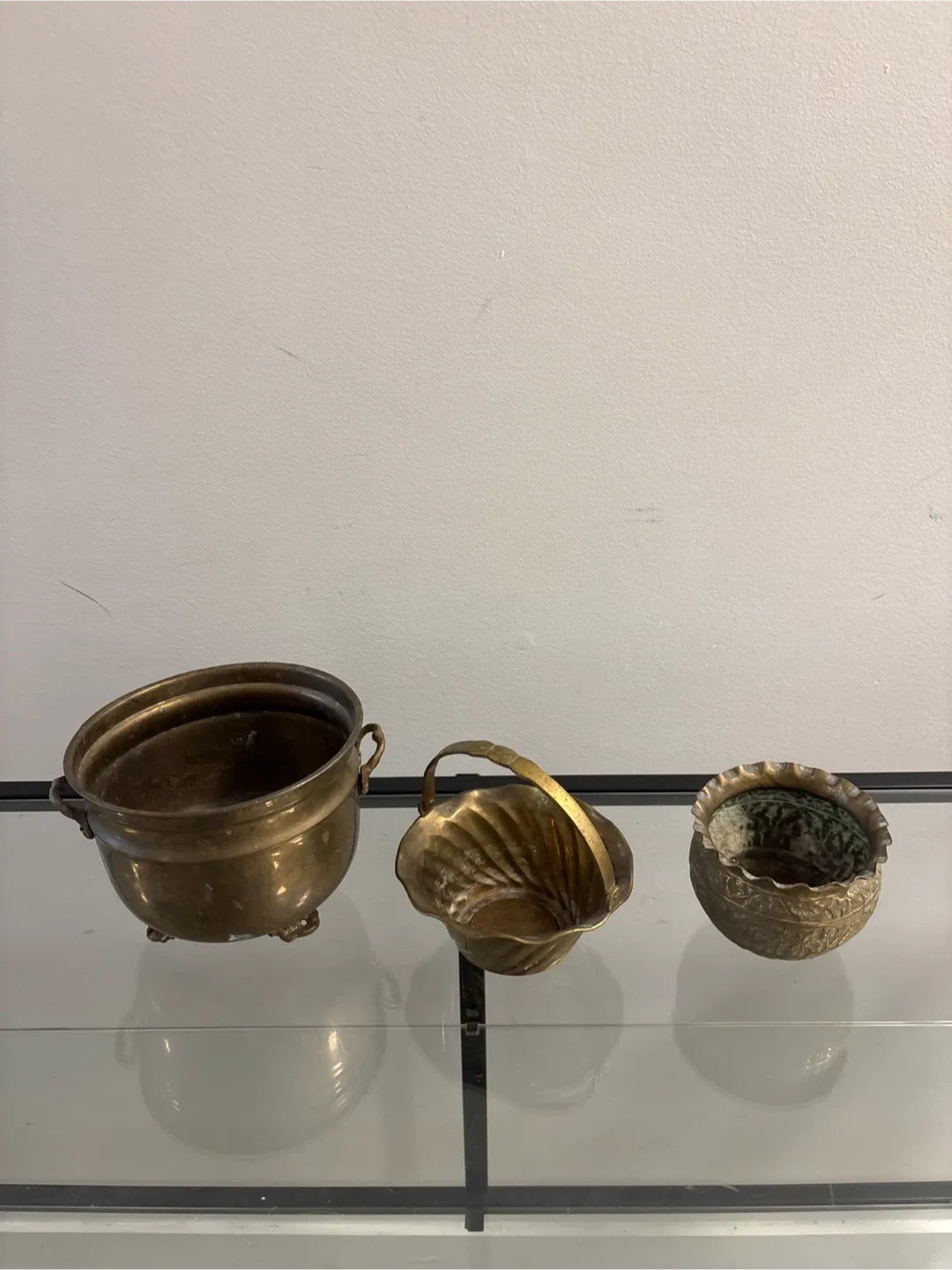Three Vintage Brass Decorative Bowls
