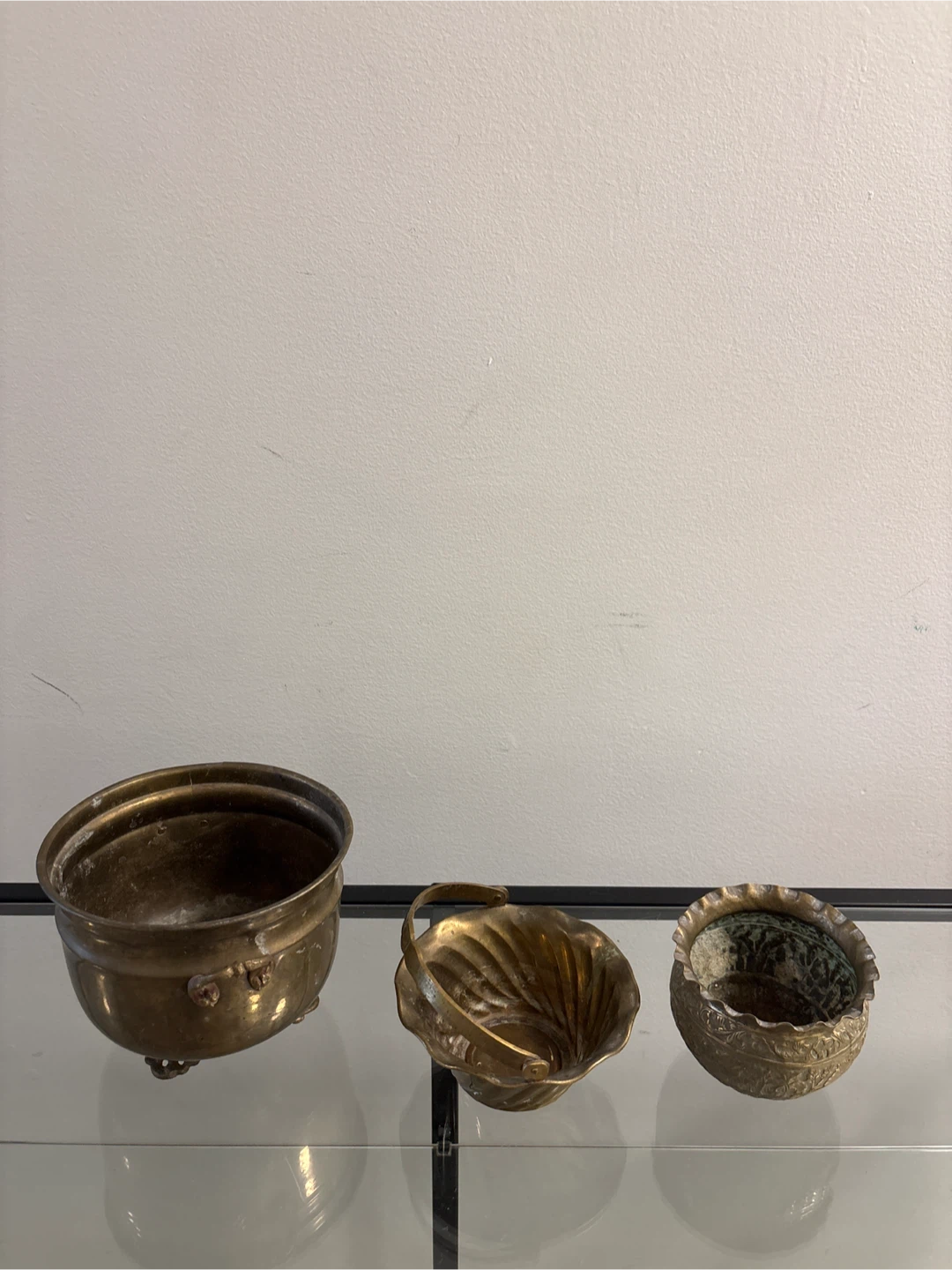 Three Vintage Brass Decorative Bowls - photo 4