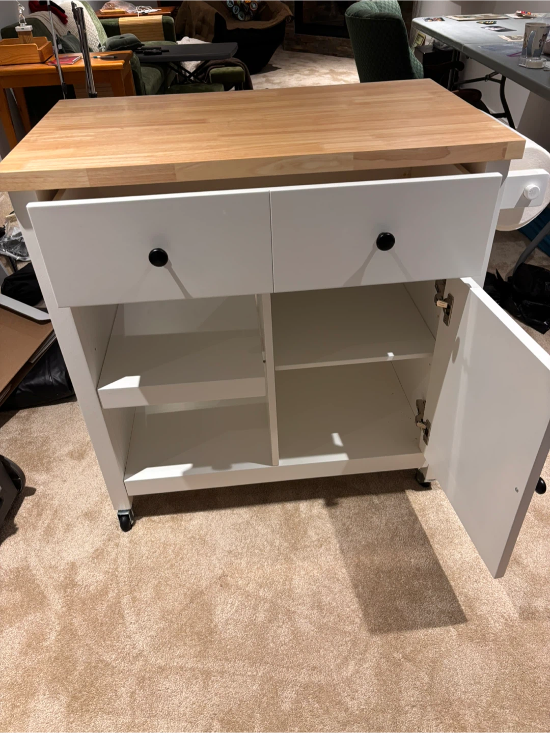 Kitchen Cart - White/Wood