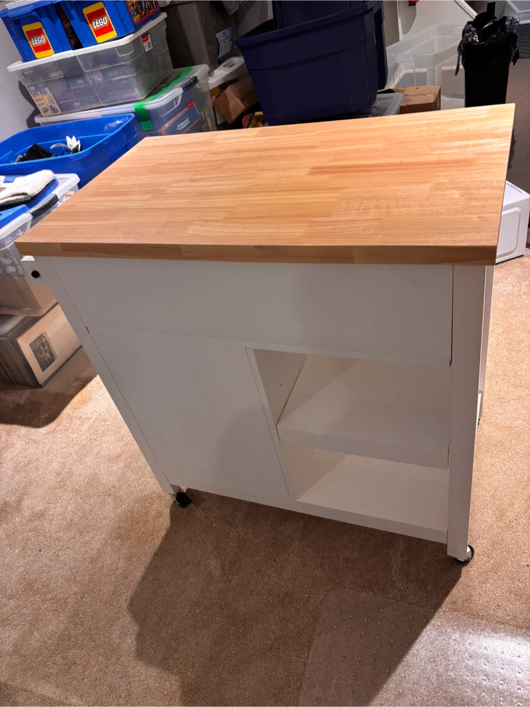Kitchen Cart - White/Wood - photo 2