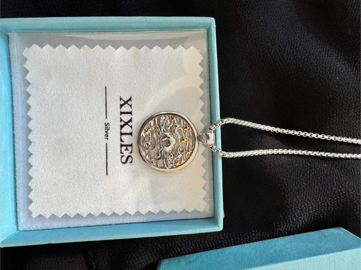 XIXLES Silver Cancer Zodiac Necklace