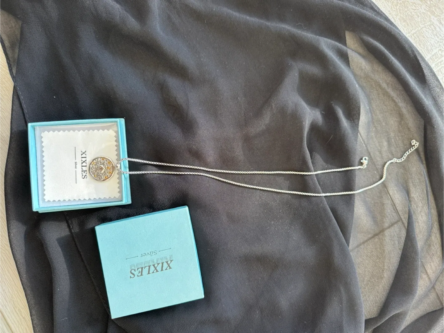 XIXLES Silver Cancer Zodiac Necklace image indicator(2)