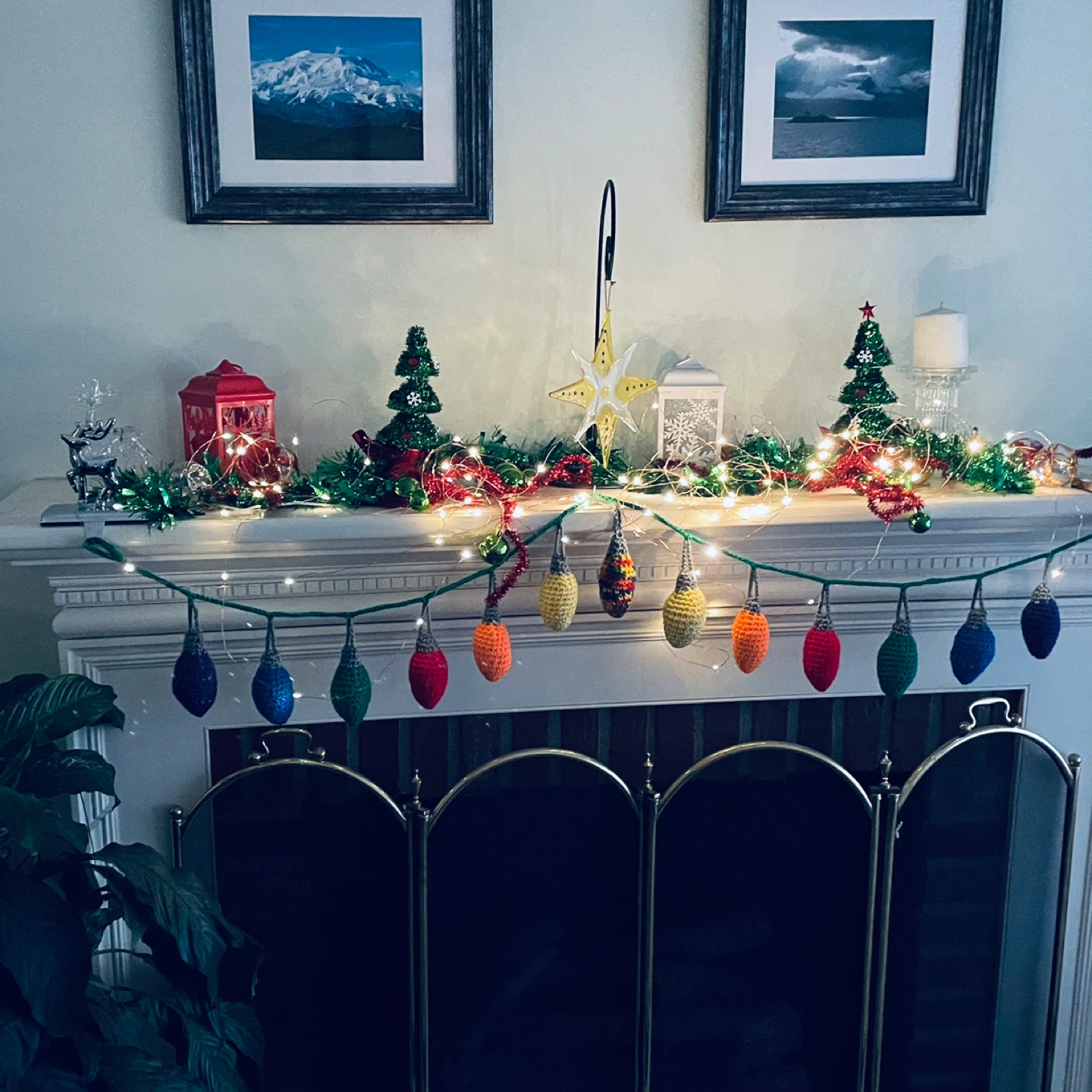 Crocheted Christmas Light Garland - Handmade Decor - photo 3