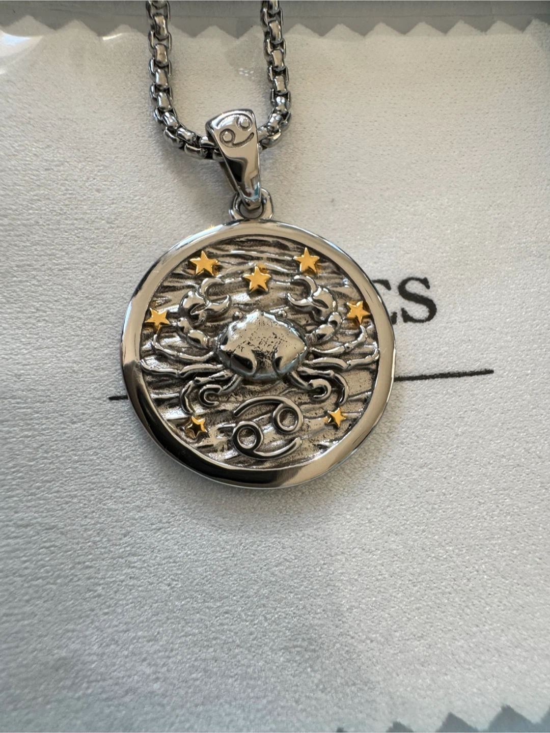 XIXLES Silver Cancer Zodiac Necklace - photo 3