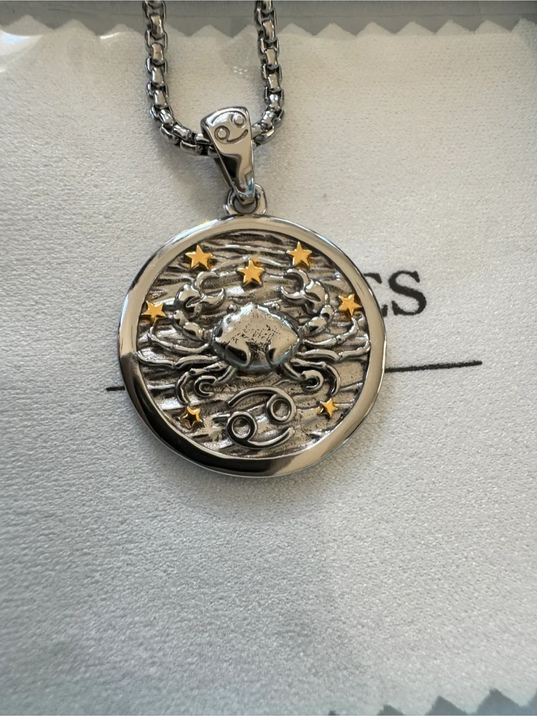 XIXLES Silver Cancer Zodiac Necklace image indicator(3)
