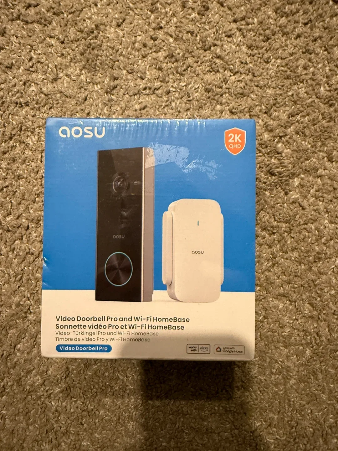 AOSU Video Doorbell Pro & Wi-Fi HomeBase - New in Box! thumbnail