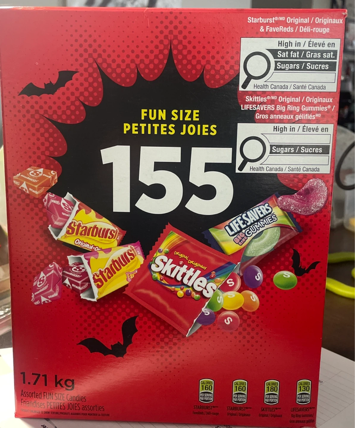 Fun Size Candies - Starburst, Skittles, Lifesavers