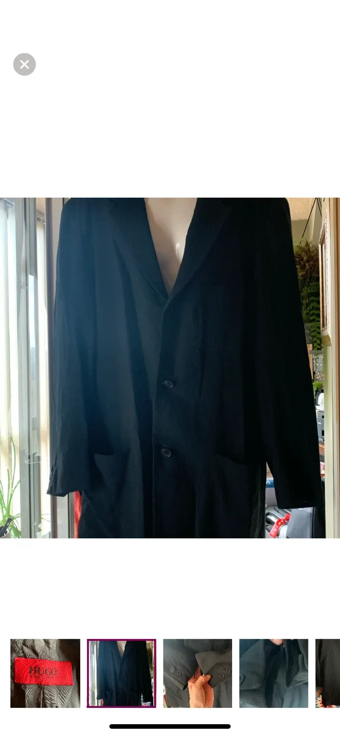 Vintage HUGO BOSS Black Blazer Coat image indicator(2)