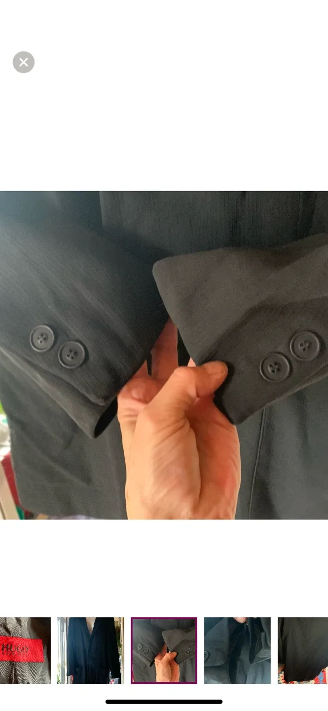 Vintage HUGO BOSS Black Blazer Coat image indicator(3)