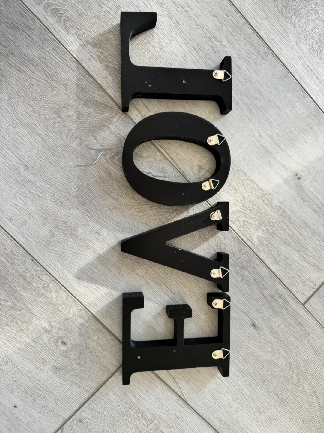 "LOVE" Black Wooden Wall Decor - photo 2