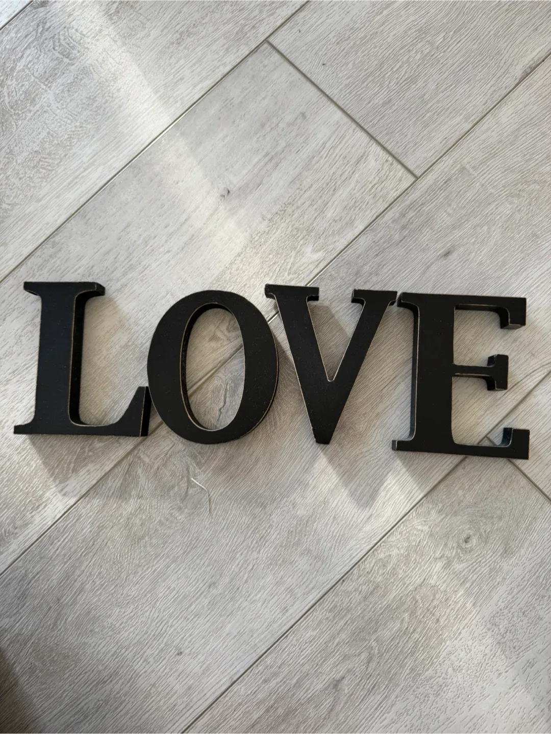 "LOVE" Black Wooden Wall Decor