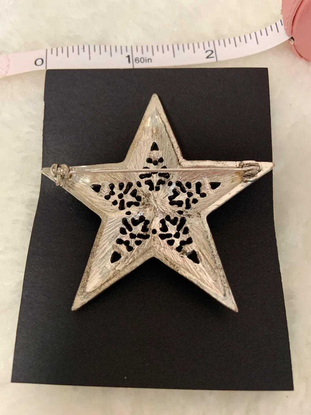 Vintage Rhinestone Stars & Stripes Flag Brooches image indicator(3)