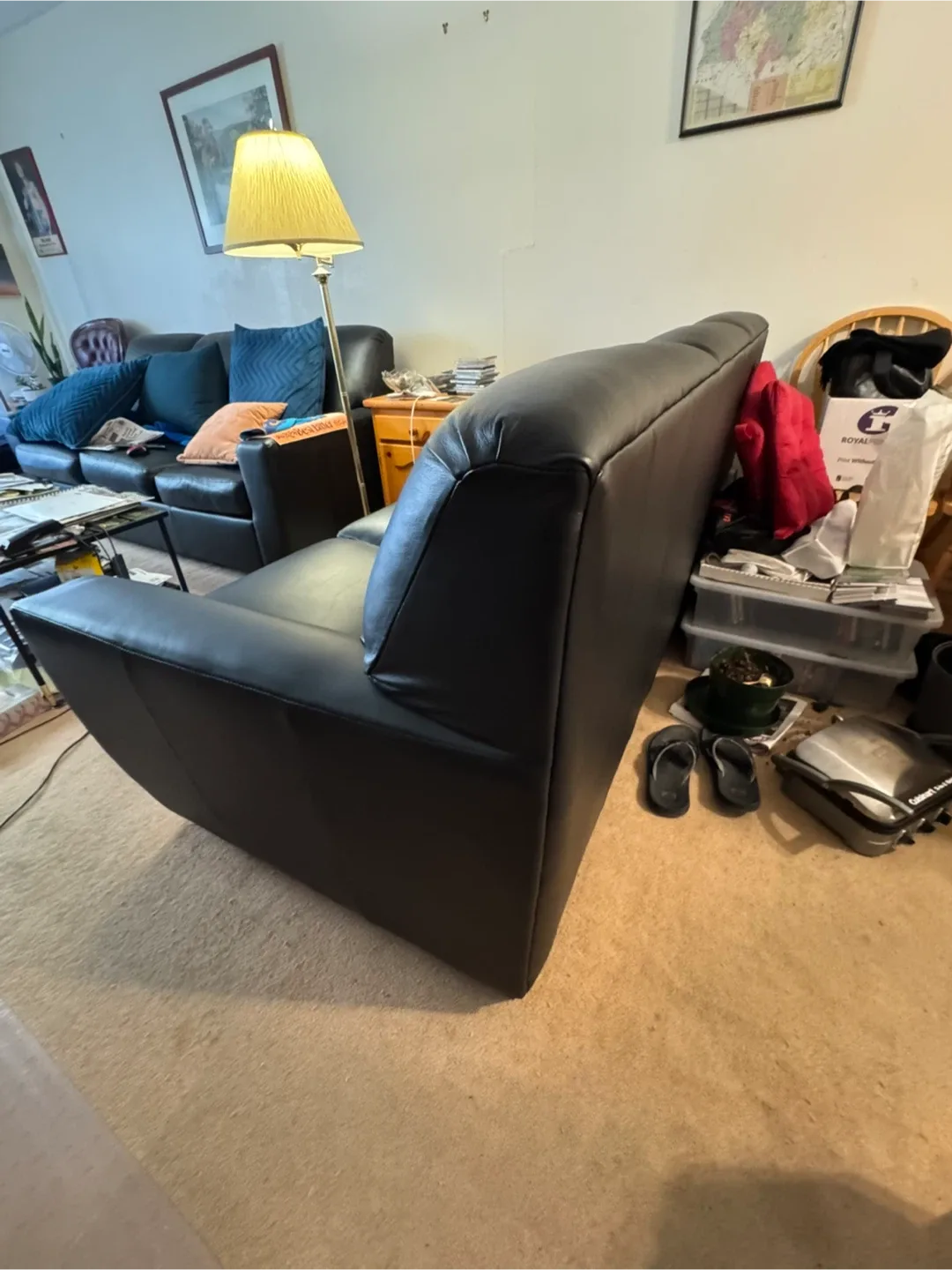 Black Leather Sofa image indicator(4)