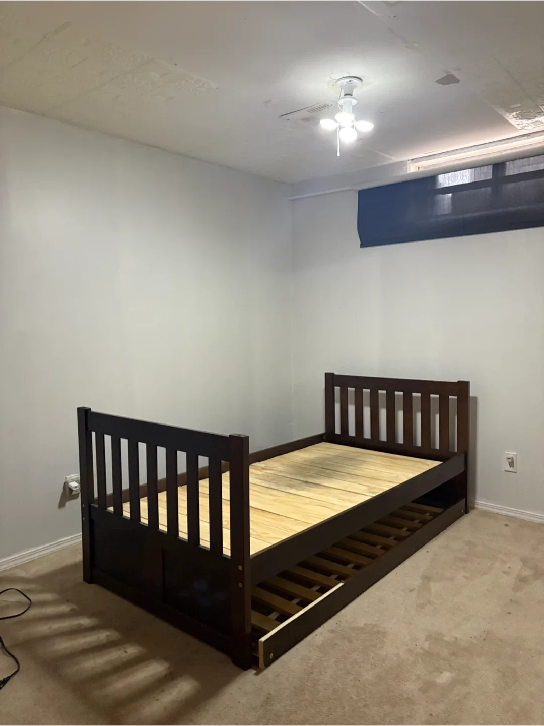 Dark Brown Wood Twin Bed Frame image indicator(4)