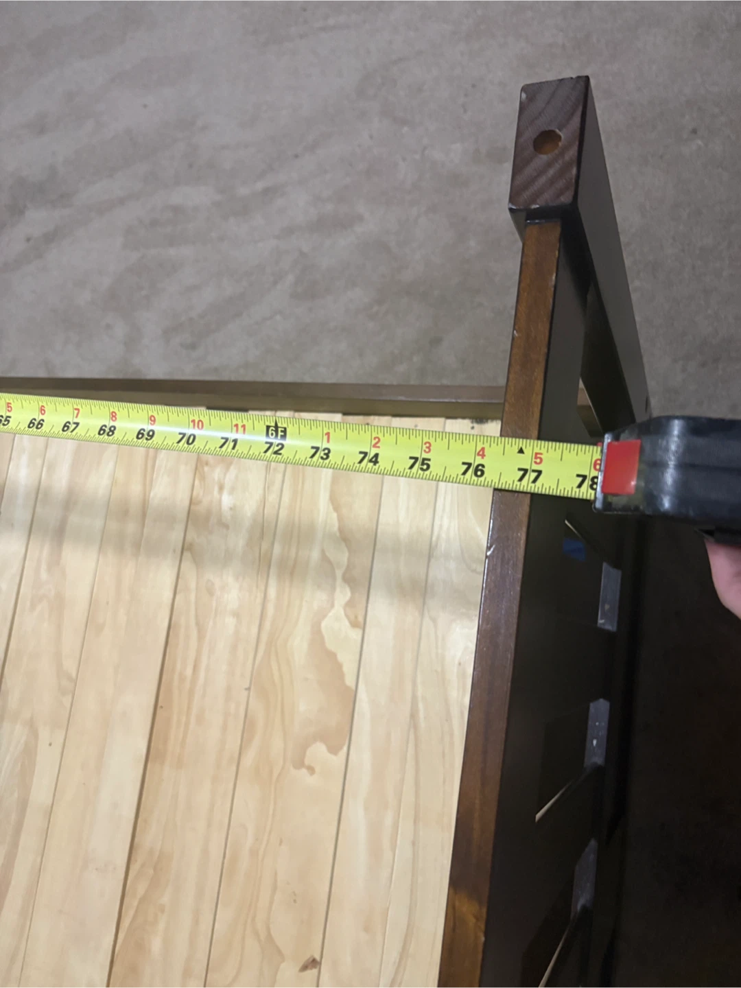 Dark Brown Wood Twin Bed Frame - photo 5