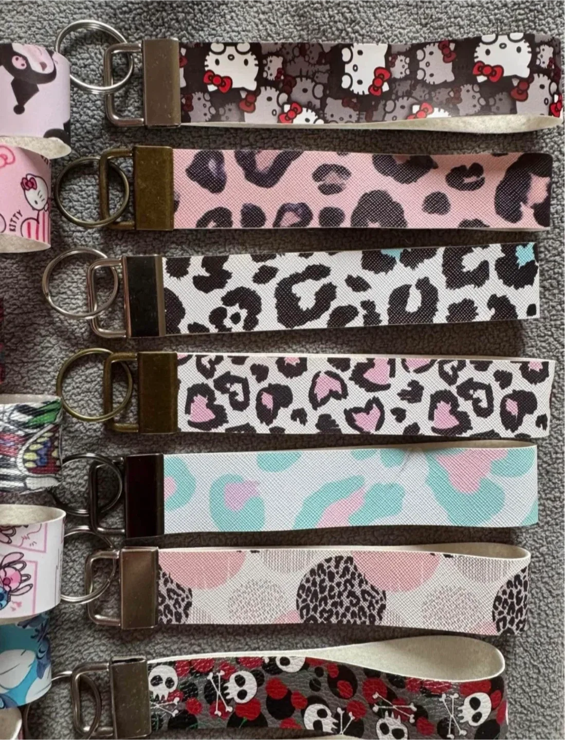 Handmade Faux leather  Keychain Wristlets image indicator(4)