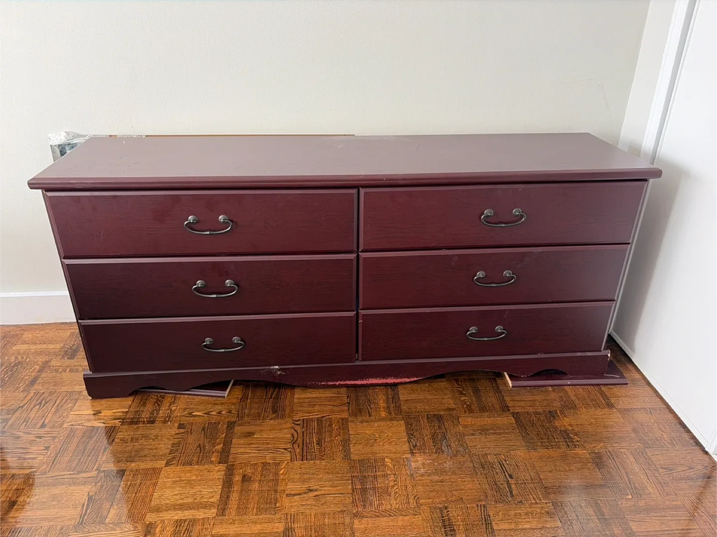 Burgundy 6-Drawer Dresser