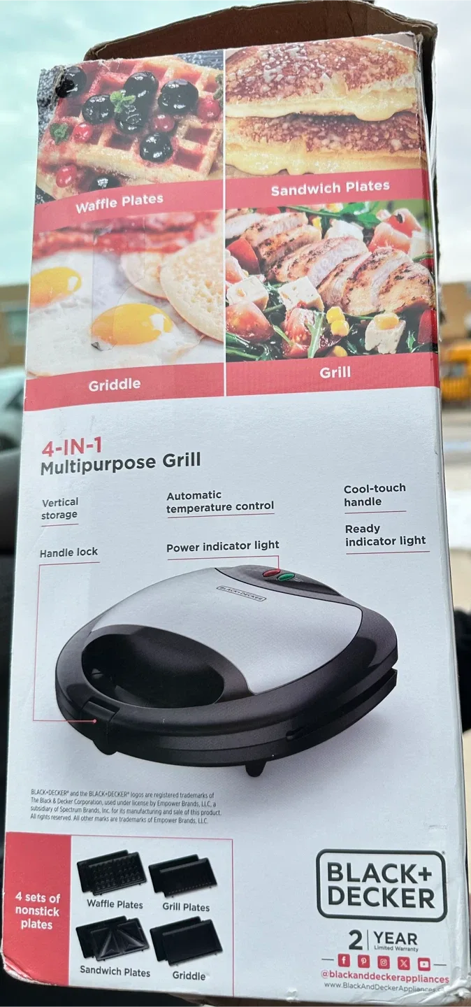 Black+Decker 4-in-1 Multipurpose Grill image indicator(2)