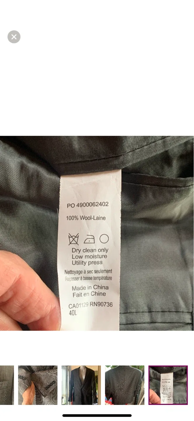 Vintage Calvin Klein Wool Blazer - Size 40L image indicator(5)