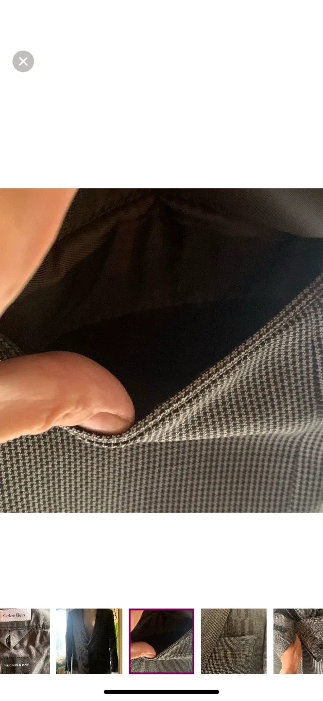 Vintage Calvin Klein Wool Blazer - Size 40L image indicator(4)