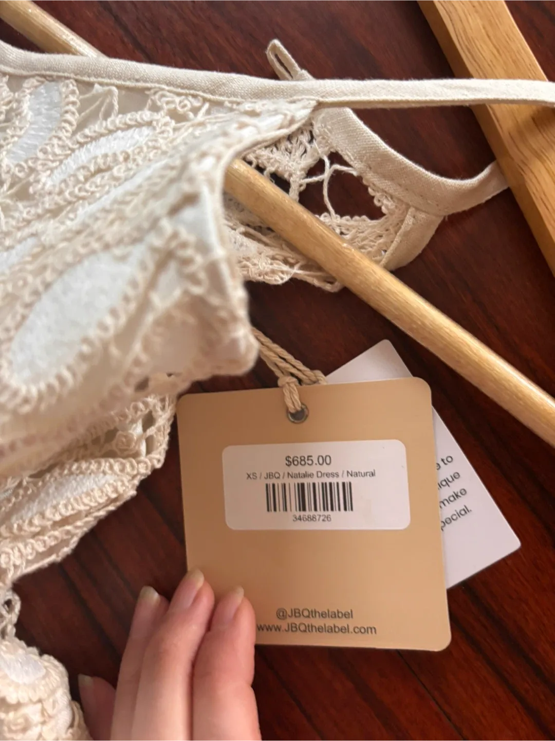 JBQ the Label Natalie Dress XS Natural - NWT image indicator(3)