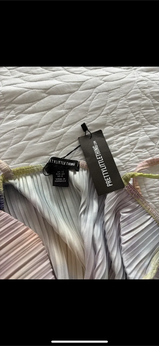 PrettyLittleThing Pink Floral Maxi Dress - Size 8 image indicator(4)