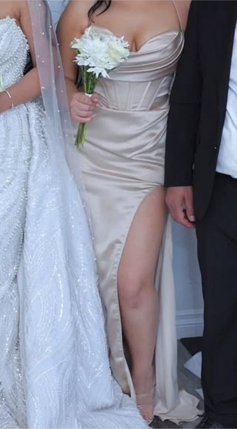 PrettyLittleThing Pink Floral Maxi Dress - Size 8 image indicator(7)