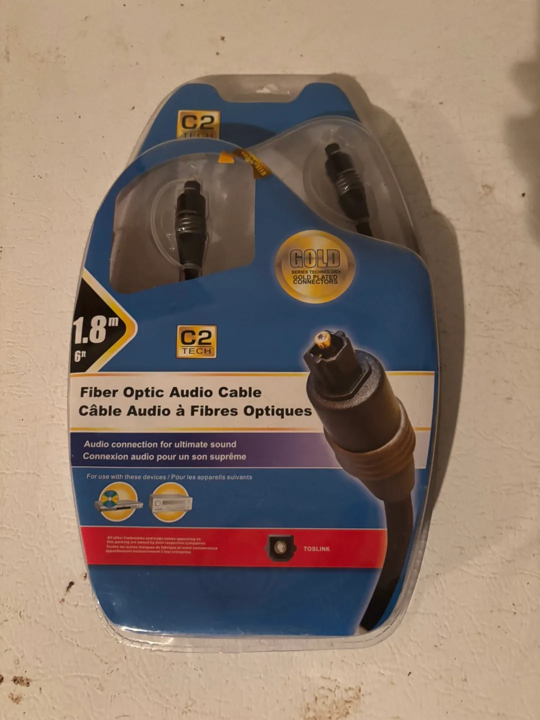 C2 Tech Fiber Optic Audio Cable - 1.8m (6ft)