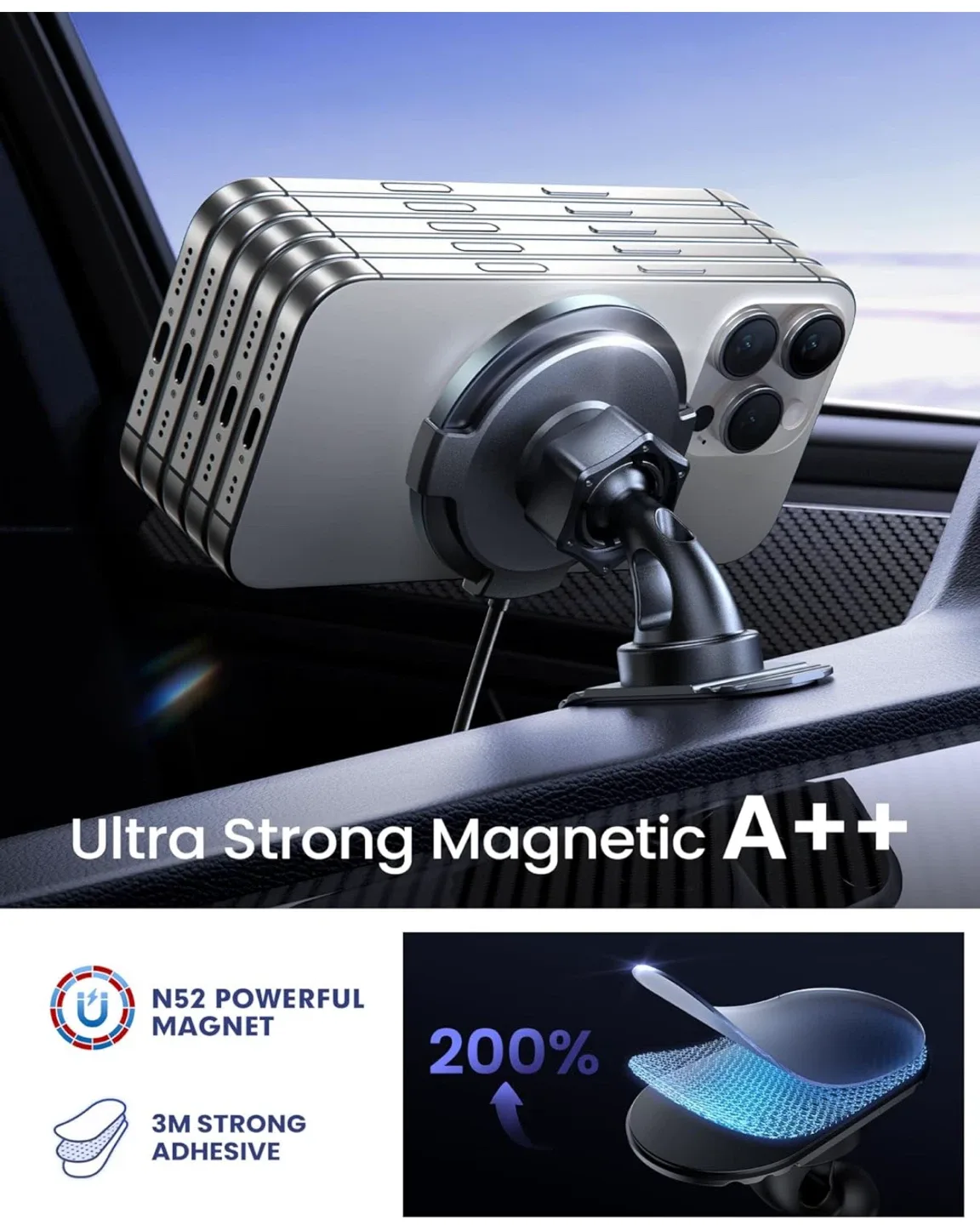 2 in 1 MagSafe Wireless Car Charger - New! image indicator(3)