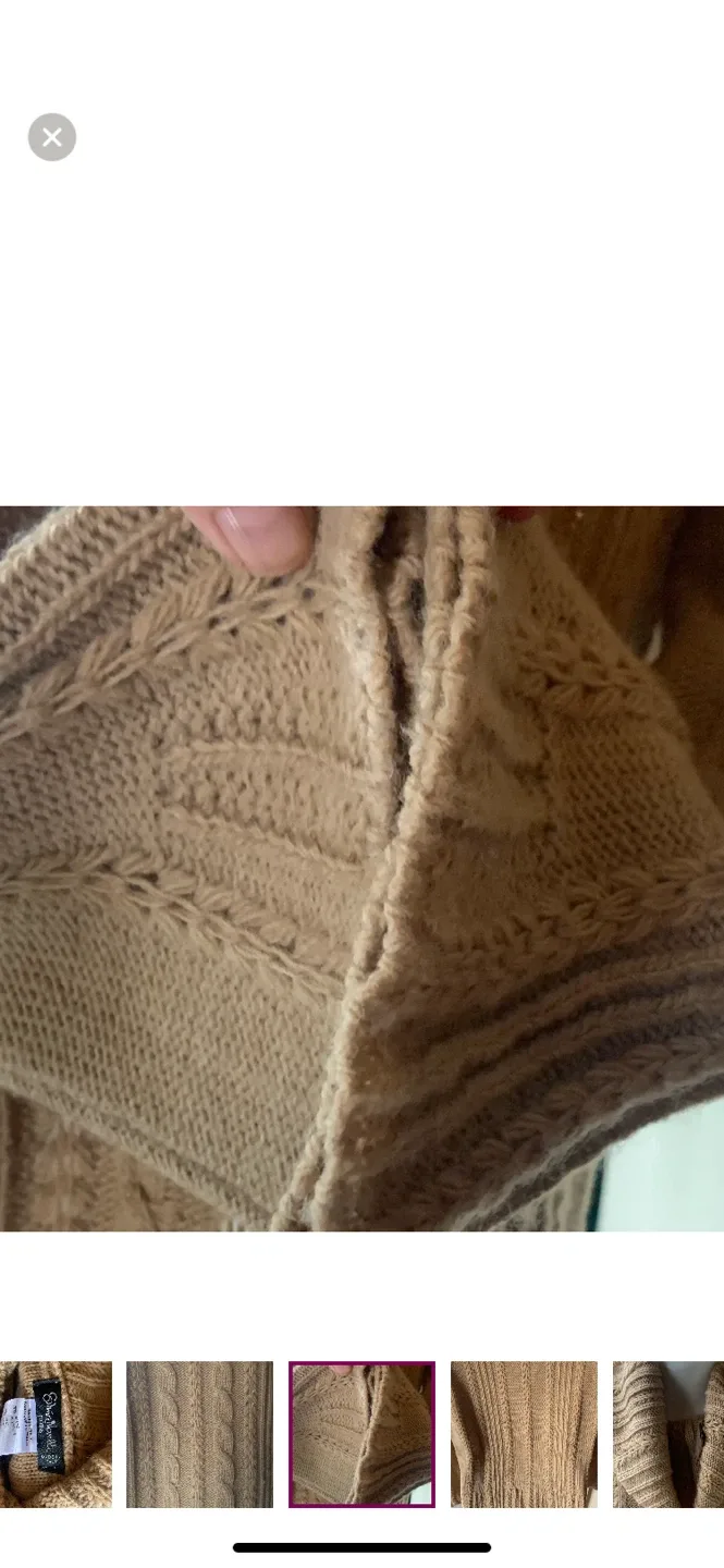 Silvia Novelli Italian Cable Knit Turtleneck Sweater image indicator(4)